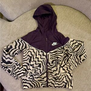 Girls Nike Purple and Black Patterned Jacket